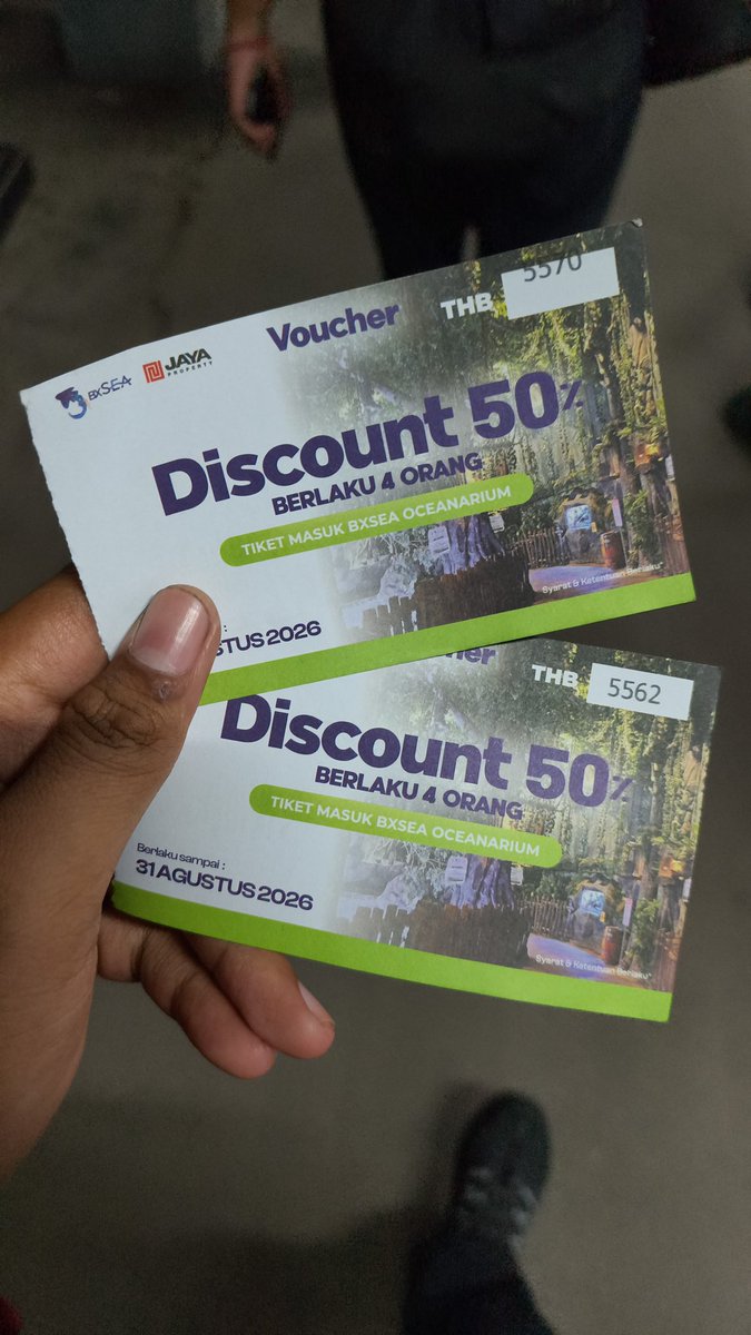 zneyres's tweet photo. Guys aku ada voucher disc 50% bxsea berlaku buat 4 orang, ada yang mau ga yaa??? sampe tgl 31 agustus nih 

#zonauang #zonajajan https://t.co/r5nnNHn5b4