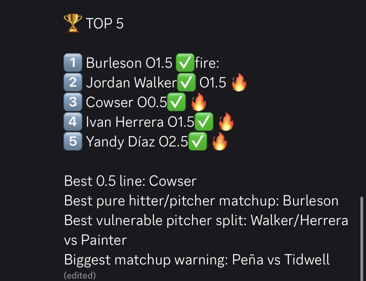 OneWayPickz's tweet photo. Top 5 🧹 https://t.co/HGJ7YO4yos