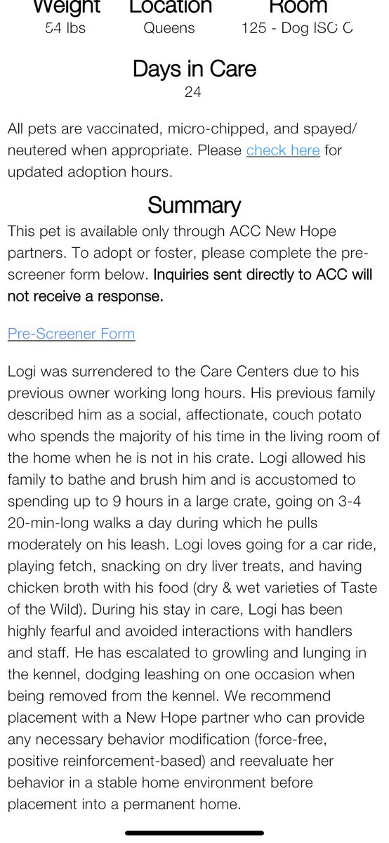 magalys_rios's tweet photo. #Foster #Adopt #Pledge
He will be #AtRisk SOON ‼️ for BEHAVIOR
#LOGI #257246
3 yr old 54 lbs
🆘DOG ISOLATION ROOM
NYCACC Queens for 2️⃣4️⃣ days
💔Owner Surrendered
Bio⬇️
https://t.co/YI4YbVxwdQ
Only through 🆕Hope Partner
DM @notthesameone2 to apply https://t.co/mxRIAWPlRR