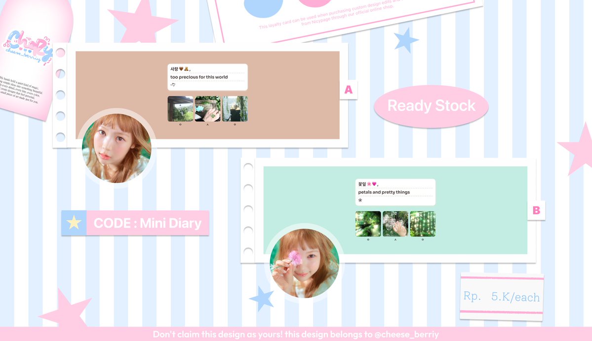 jangwonyp's tweet photo. ⊹ ࣪ ˖  할로할로~ !! 

aku ada ready stock layout rs H2H garden garden >-< 
harga sudah terteraa yaaa ~ bisa diangkut sekarang 

#bealanjaㅤ https://t.co/hKxLkl9399