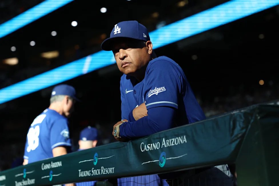 baseballisdead_'s tweet photo. Dave Roberts on the Dodgers’ recent struggles, via @katiejwoo 

"We’re a wild-card team right now. We've gotta get going and play with urgency… The ‘We’re gonna be OK and we’re good,’ — that’s not good enough. Clearly it’s not, given how we’ve played over the last month." https://t.co/2Us6rrwVR6