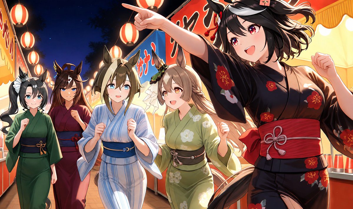夏祭りだー！✨ -サトノクラウン -ドゥラメンテ -シュヴァルグラン