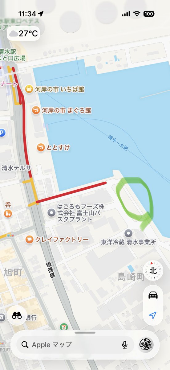 yasu_2_go's tweet photo. @JjYMlWYgrenydsk 少し歩きますけど、緑の丸の辺りに3時間無料駐車場がありますよ https://t.co/ZUJULfWh1C