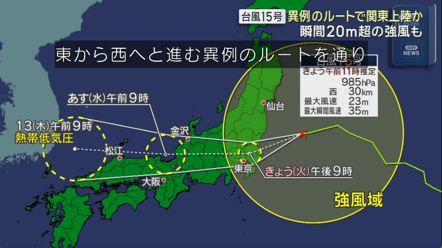 yuruhuwa_kdenpa's tweet photo. 台風15号はマジで関東直撃の突入コースか

時間は夜21時頃

マジで今日は出かけてる人は早めに帰った方が良さそう https://t.co/qEnOdVrqAF