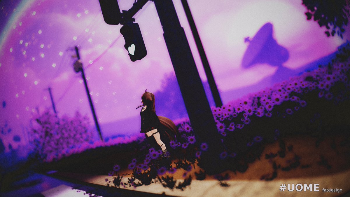 holomomochan's tweet photo. 恋の交差点。

#vrchatphotography #kaguya3D
#INTEGRAL_CAM #UOME #fatdesign