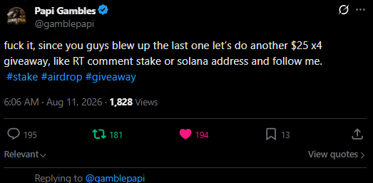 Qeana_'s tweet photo. @gamblepapi dropping my stake id here incase i get my first win ever in twitter space

Stake: Qeanareeves

Done Rt'd it papi and following you always https://t.co/QOzLK3syJH