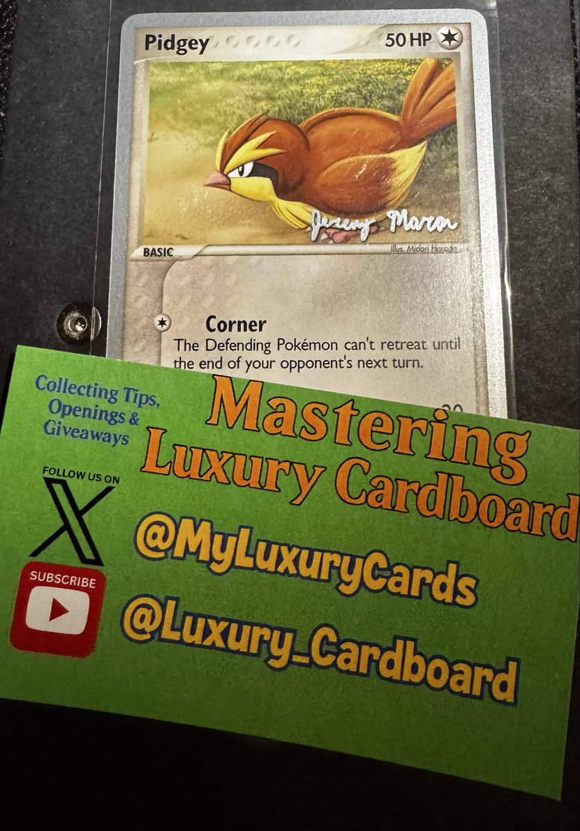 PokePara91's tweet photo. @MyLuxuryCards I very much appreciate you. One I didn’t have and is going straight into the Pidgey binder! https://t.co/fScN4tts8W
