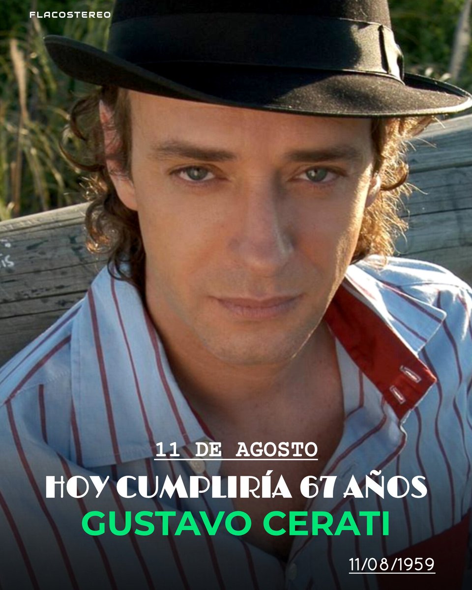 FlacoStereo's tweet photo. Feliz cumpleaños Gustavo Cerati 🙌♾️
Hoy la leyenda del rock en español cumpliría 67 años

11/08/1959 - ∞ 

Gracias por venir Gus 💕🙏 https://t.co/HcfjsngWYO