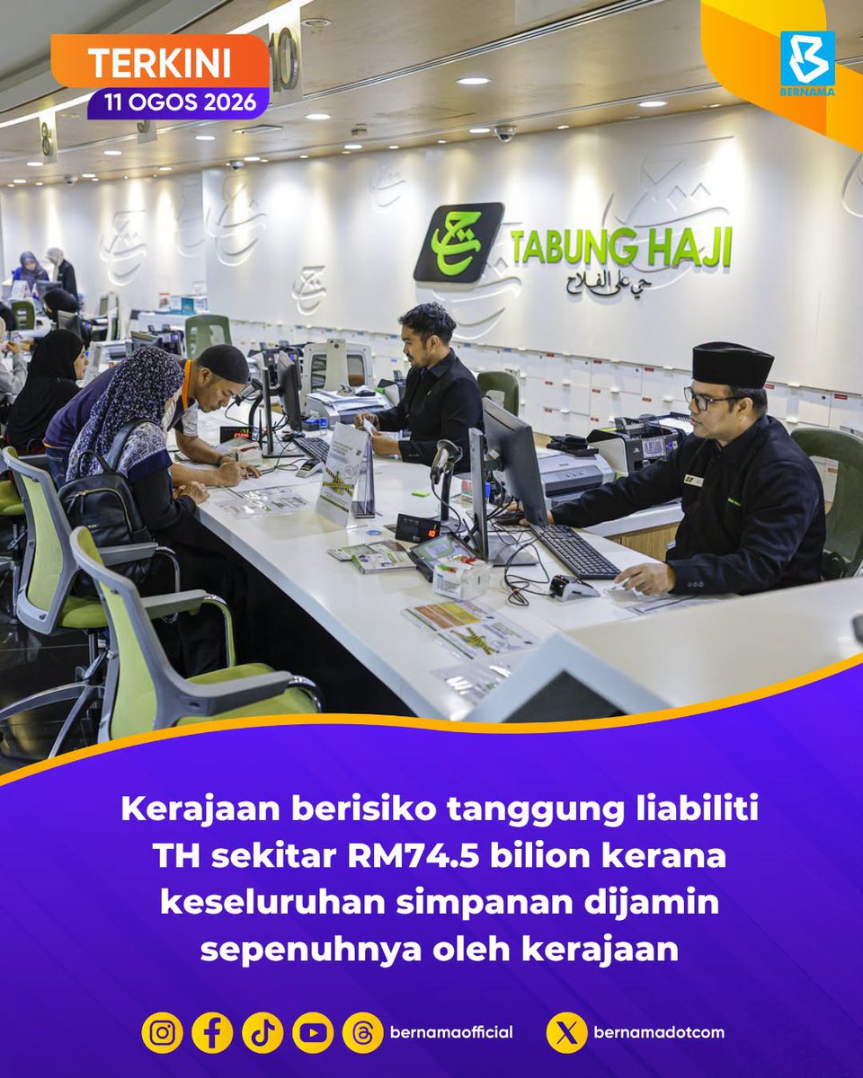 bernamadotcom's tweet photo. TERKINI] #DewanRakyatKhas :

📌 Kerajaan berisiko tanggung liabiliti TH sekitar RM74.5 bilion kerana keseluruhan simpanan dijamin sepenuhnya oleh kerajaan

📌 Peringatan BNM disusuli teguran Ketua Audit Negara dalam penegasan perkara perubahan polisi rosot nilai yang dilakukan sebanyak dua kali dalam tahun sama menunjukkan keuntungan lebih tinggi pada 2017

📌 Kerajaan lantik firma audit dalam kalangan “Big 4” menilai semula kedudukan, prestasi kewangan TH mengikut piawaian perakaunan yang sah, benar

📌 Jurang defisit antara aset dan liabiliti TH melebar lebih RM10 bilion pada suku keempat 2018 dengan hanya tiga bulan mencari penyelesaian

📌 Tiada aset TH yang dijual kepada bukan Islam mahupun kepada Cina seperti yang difitnahkan oleh beberapa pihak

📌 Pengeluaran panik berlaku pada 2019 melibatkan pengeluaran bersih berjumlah RM6 bilion dalam masa singkat apabila hibah pada kadar 1.25 peratus diisytihar bagi 2018 pada awal 2019

📌 Kerajaan PH perlu menyelamatkan (bailout) TH dengan pelan penstrukturan semula untuk pulihkan kewangan TH

📌 RCI bangkit isu lantikan ahli politik aktif sebagai amalan yang tidak wajar dalam mentadbir TH

📌 TH jual 106 saham tersenarai, 29 hartanah, syarikat ladang kelapa sawit kepada kepada Urusharta Jamaah Sdn Bhd dibiayai dengn sukuk yang dilanggan TH

📌 Keputusan Kabinet jual aset kurang berdaya saing, bermasalah bernilai RM9.7 bilion pada nilai premium yang jauh lebih tinggi, iaitu dua kali ganda berjumlah RM19.9 bilion bagi tutup jurang defisit aset dan liabiliti RM10 bilion

📌 Laporan RCI TH syor tiada lagi lantikan ahli politik aktif dalam pengurusan institusi TH

Sumber : Menteri di Jabatan Perdana Menteri (Hal Ehwal Agama) Dr Zulkifli Hasan

#BernamaNews
#RCI #TabungHaji
#DewanRakyat