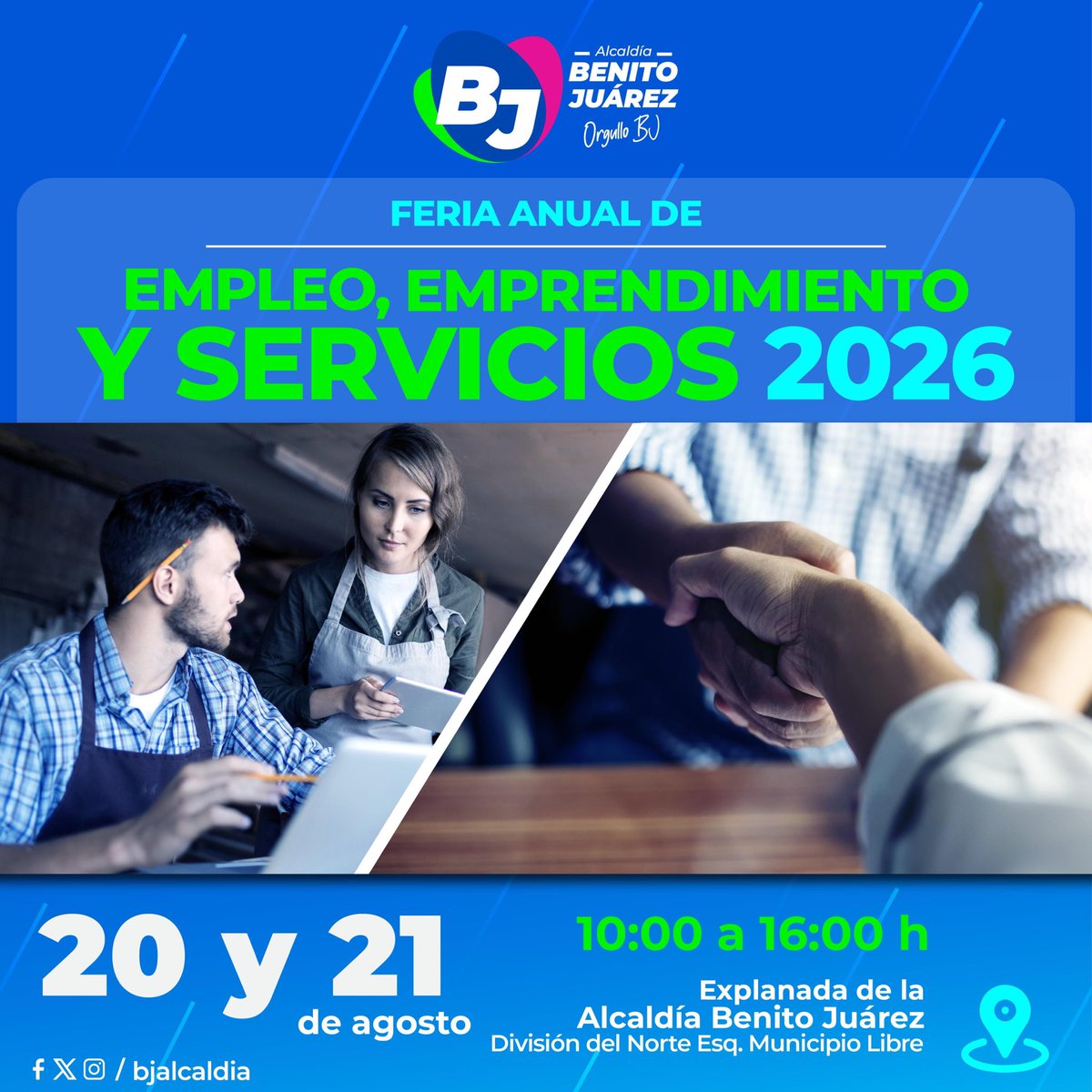 mauyoav's tweet photo. Feria Anual de “Empleo, Emprendimiento y Servicios 2026” #OrgulloBJ @BJAlcaldia https://t.co/1DgysoUjXV