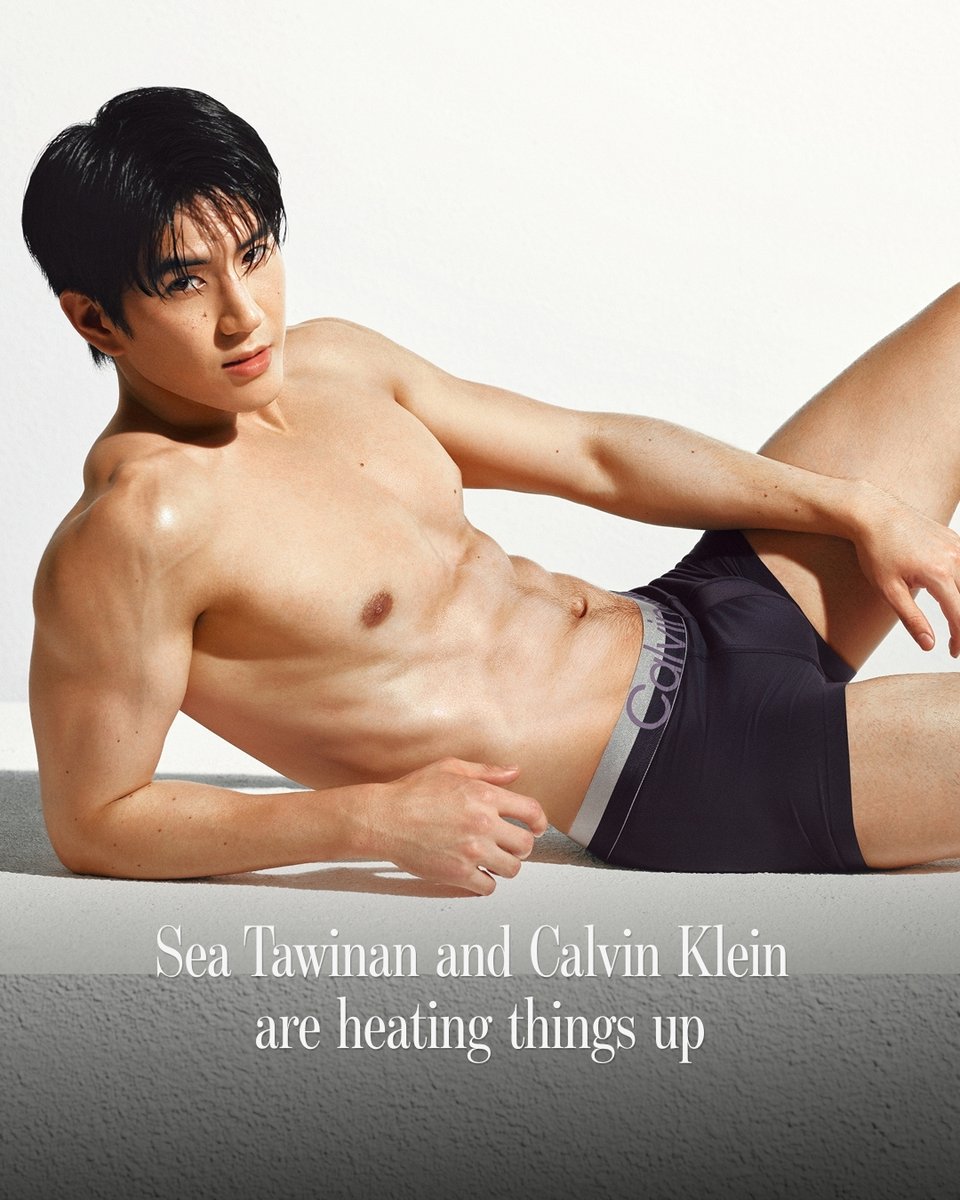 HarpersBazaarSG's tweet photo. The thirst trap campaign we didn’t know we needed!😍 
#SeaTawinan has made a big first impression with his debut #CalvinKlein campaign. In the steamy visuals, the star poses in the brand’s signature styles. https://t.co/O3QLZLTsbm
. 
. 
. 
#harpersbazaarsg #SeaTawinan #ซีทวินันท์ https://t.co/R88XmEOCKG