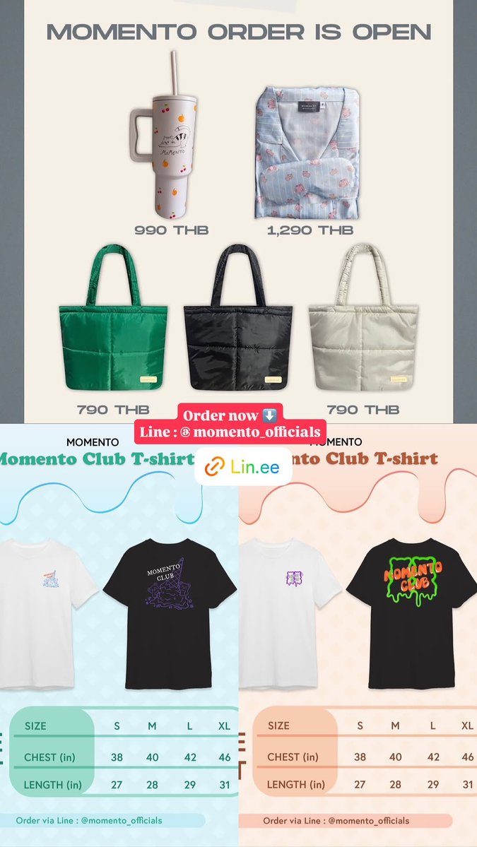 First_Memorie's tweet photo. ไปช้อปปิ้งสินค้าสุดน่ารัก จากร้าน Momento กันได้น๊าาา 💖

📱Order via line: @ momento_officials (have@)
🔗 https://t.co/xcJ8i83zVL

➖ igs : momento_officials  (Update)

#momento_officials
#Firstkanaphan #กองทัพของเฟิร์ส https://t.co/sWQbYYGH5D
