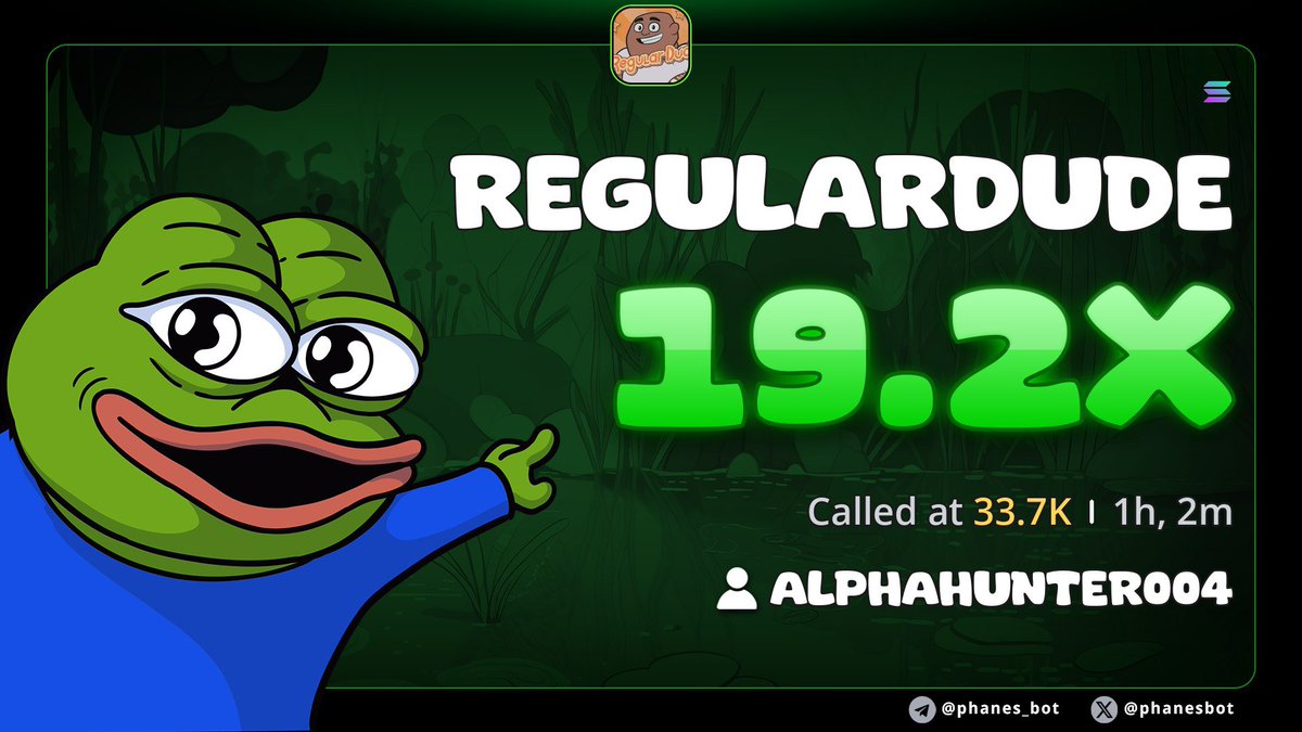 Alpha_hunter002's tweet photo. 19.2x pump from my call on $REGULARDUDE
Private tg friends eating great from early calls 

G6tz2XwqKK6HmYfjos9RLwPNvoEVd4hntbm4PSZapump https://t.co/AF3zZizuQm
