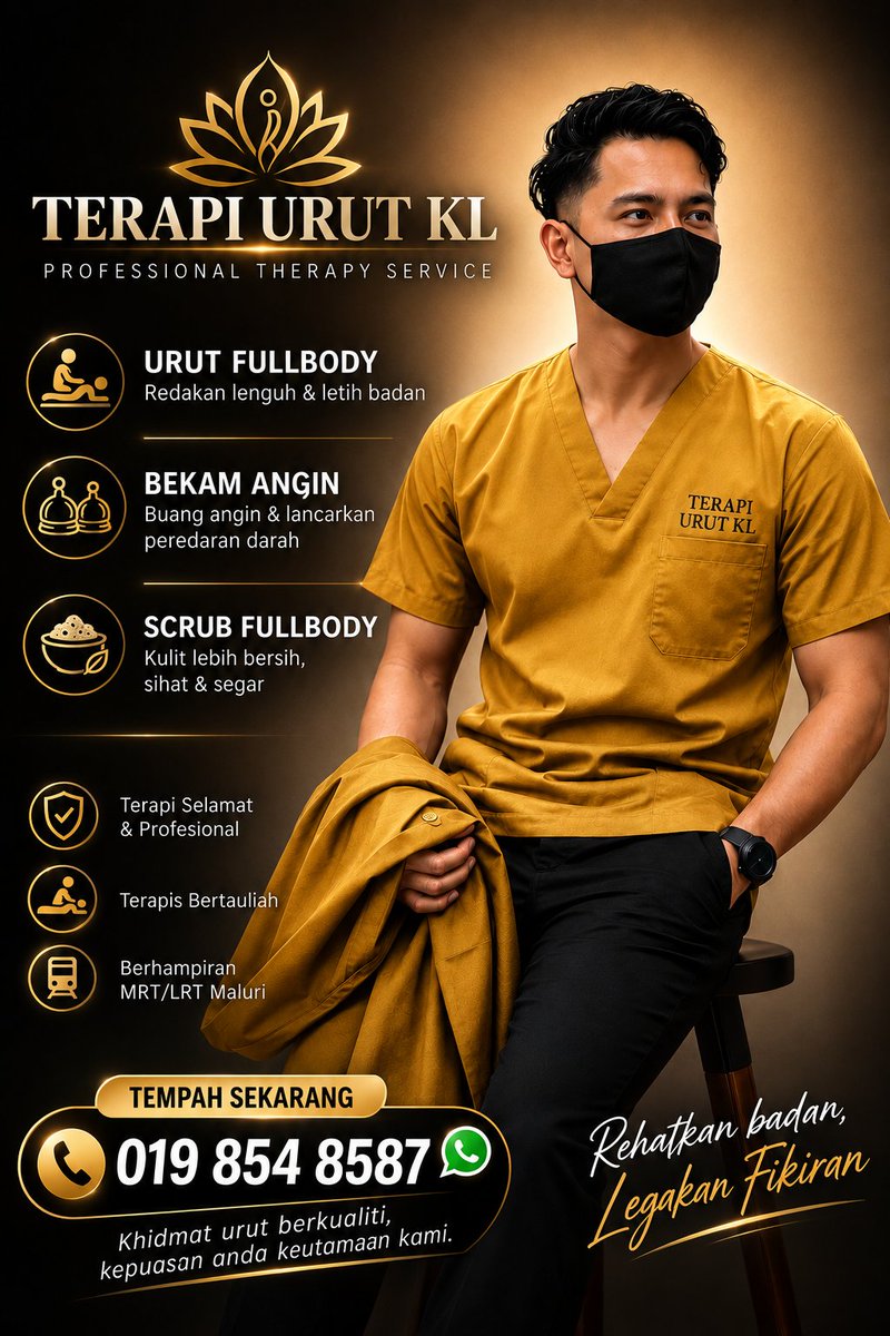 urut57718's tweet photo. ✅ Urut Fullbody ✅ Bekam Angin ✅ Scrub Fullbody
📍 Miharja Apartment, Taman Maluri KL
🚶 3 minit jalan kaki LRT/MRT Maluri
📞 019 854 8587 | Hantar "NAK BOOK" terus
https://t.co/JvBjgCkUWR
#urutkl #massagekl #urutbatin #uruttraditional #Urutbukitbintang
#massagebukitbintang https://t.co/JAuU87edfb