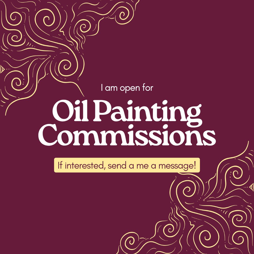 shesodile's tweet photo. ꧁ 𝐎𝐩𝐞𝐧 𝐟𝐨𝐫 𝐎𝐢𝐥 𝐏𝐚𝐢𝐧𝐭𝐢𝐧𝐠 𝐂𝐨𝐦𝐦𝐢𝐬𝐬𝐢𝐨𝐧𝐬 ꧂ 

For more information, check out my commission sheet below.

If you're interested, kindly send me a message! 💌

RTs are appreciated 🫶🏻 https://t.co/CRyht1Kgbz