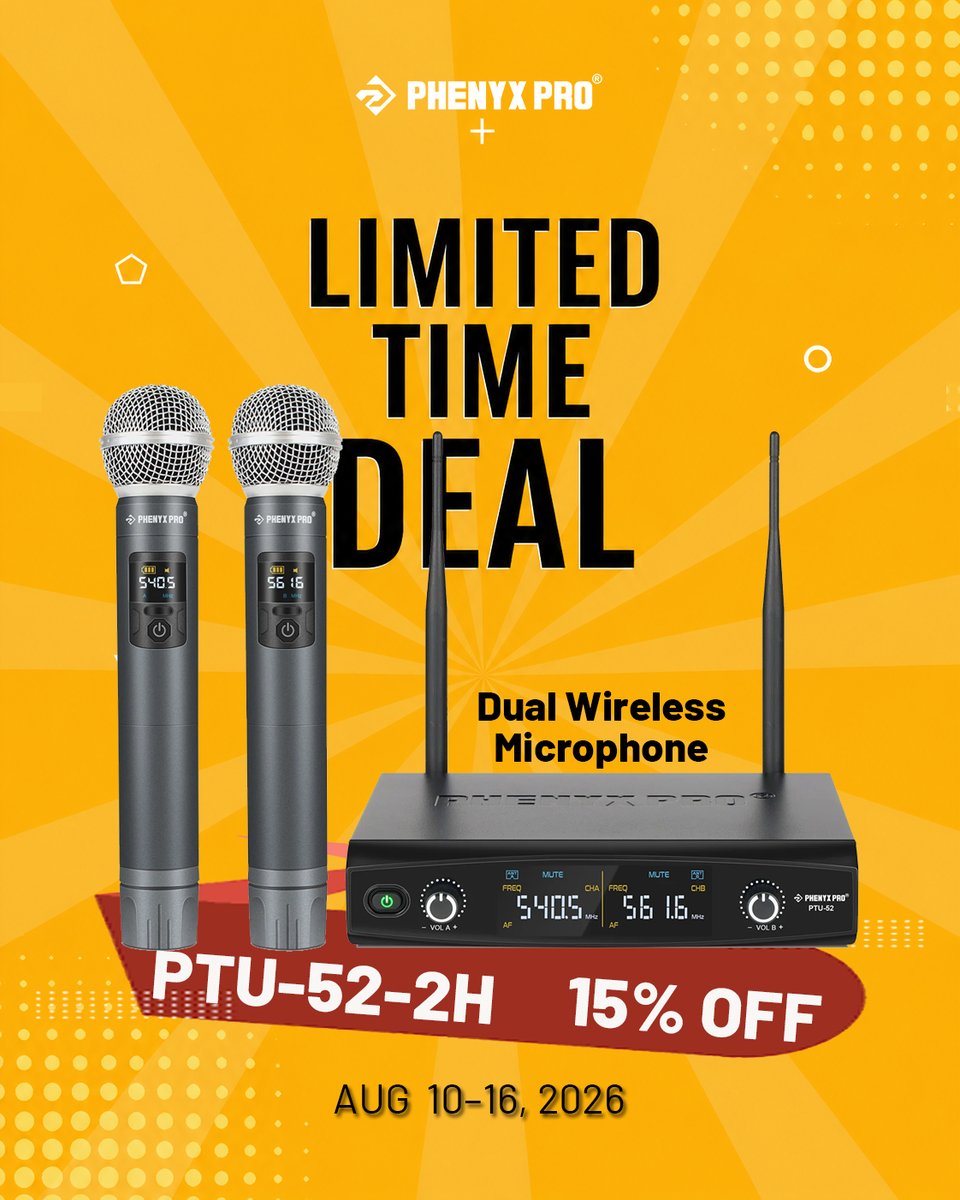 PhenyxProAudio's tweet photo. Your home. Your stage.
It's one of the easiest ways to bring laughter, music, and memories into your living room. Here's the deal
15% off — only until AUG 16.
Learn more: https://t.co/cpskH2xciM
#HomeEntertainment #PTU52 #WirelessMic #KaraokeAtHome #phenyxpro https://t.co/9kmFh1Puix