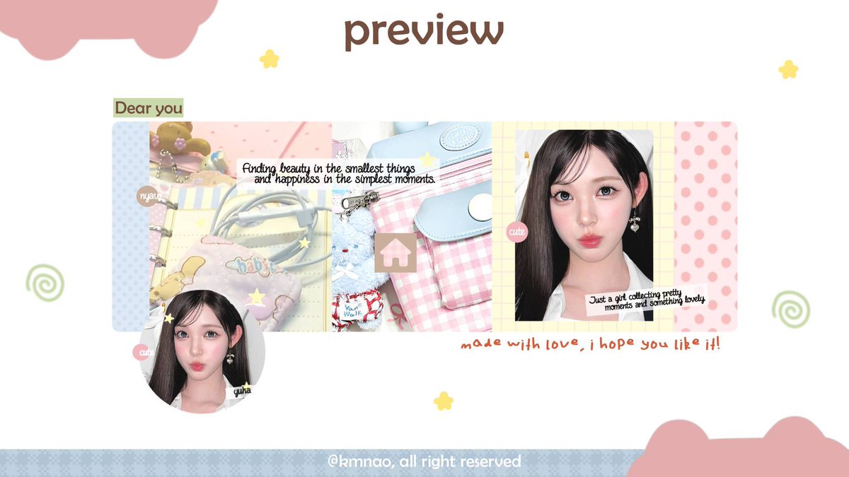 kmnao's tweet photo. help repost, thank you!

haloo! aku ada layout ready stock ian, yuha, juun, dan a-na. harganya 8k - 10k dan udah free retext <3 bisa langsung dm aku buat jajan :3

#bealanja https://t.co/wTeJjkyedR