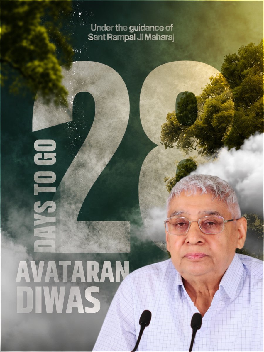 SaintRampalJiM's tweet photo. 28 Days Left - Sant Rampal Ji Maharaj Avataran Diwas 2026 https://t.co/uPEtuEQQy4