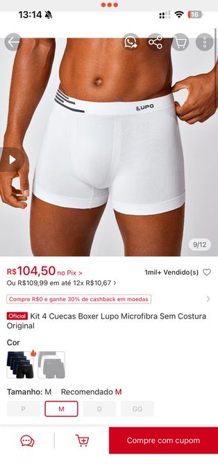 Mendigosdooc's tweet photo. Kit 4 Cuecas Boxer Lupo Microfibra Sem Costura Original

Link do produto 

https://t.co/4Bcw7pmGef https://t.co/yTACfrmOXJ