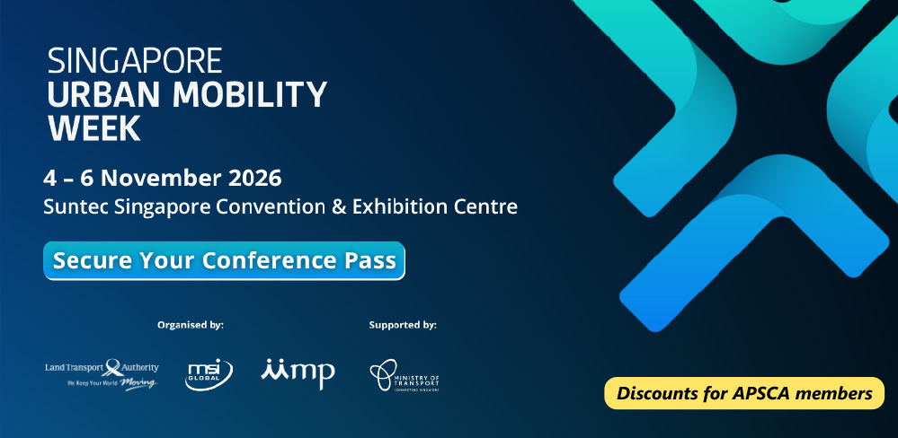 APSCA_Updates's tweet photo. Singapore Urban Mobility Week (SUMW), is organised by @LTAsg, MSI Global, MP Singapore, with support from the Ministry of Transport of Singapore. APSCA Members are entitled to discounts on conference passes. See the newsletter for details: https://t.co/zBL6OLFshB https://t.co/pOtfhQbDP0