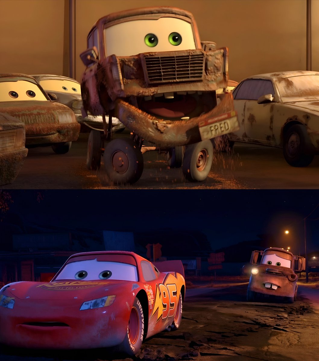 CartoonsOTMoon's tweet photo. Un dato animado hasta Beyond The Spider-Verse. Día 380:

​Las letras pequeñas de Rust-eze en CARS revelan que los autos oxidados sufren de dolor por esta condición.

Y pensar que aún así, McQueen los llegaba a despreciar. https://t.co/Jl9vKBnYxK