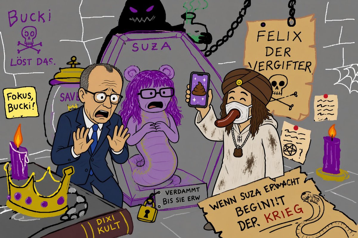 CptBucklew1's tweet photo. 🐍📜 @suzatu SuzaCraft – Kapitel 1: Der Kanzler im Dungeon
WORLD LOADING…
> SUZACRAFT
Spawnpunkt: Verfluchter Dungeon
Spieler: SUZA
Status: EINGESPERRT
Inventar: 📱 Smartphone
Quest: ERWACHE https://t.co/i5ZZjs4LNp