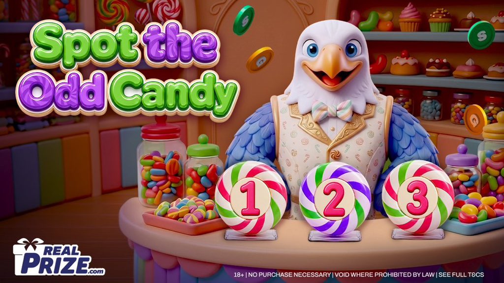 RealPrize85's tweet photo. The Candy Land inspector needs your help 👀🔎
Two candies are twins. One is causing trouble 😏
Which one is it? https://t.co/DH9hmi4U0Q