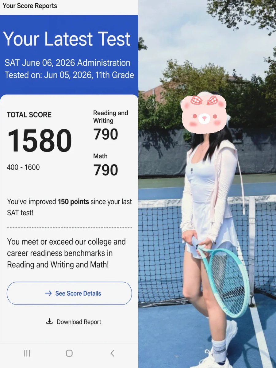AUSAeducation's tweet photo. My daughter nearly got a perfect SAT score! It’s absolutely amazing!
With an excited heart and trembling hands—I was truly overjoyed the moment I saw her results. https://t.co/ZEPaxvcali