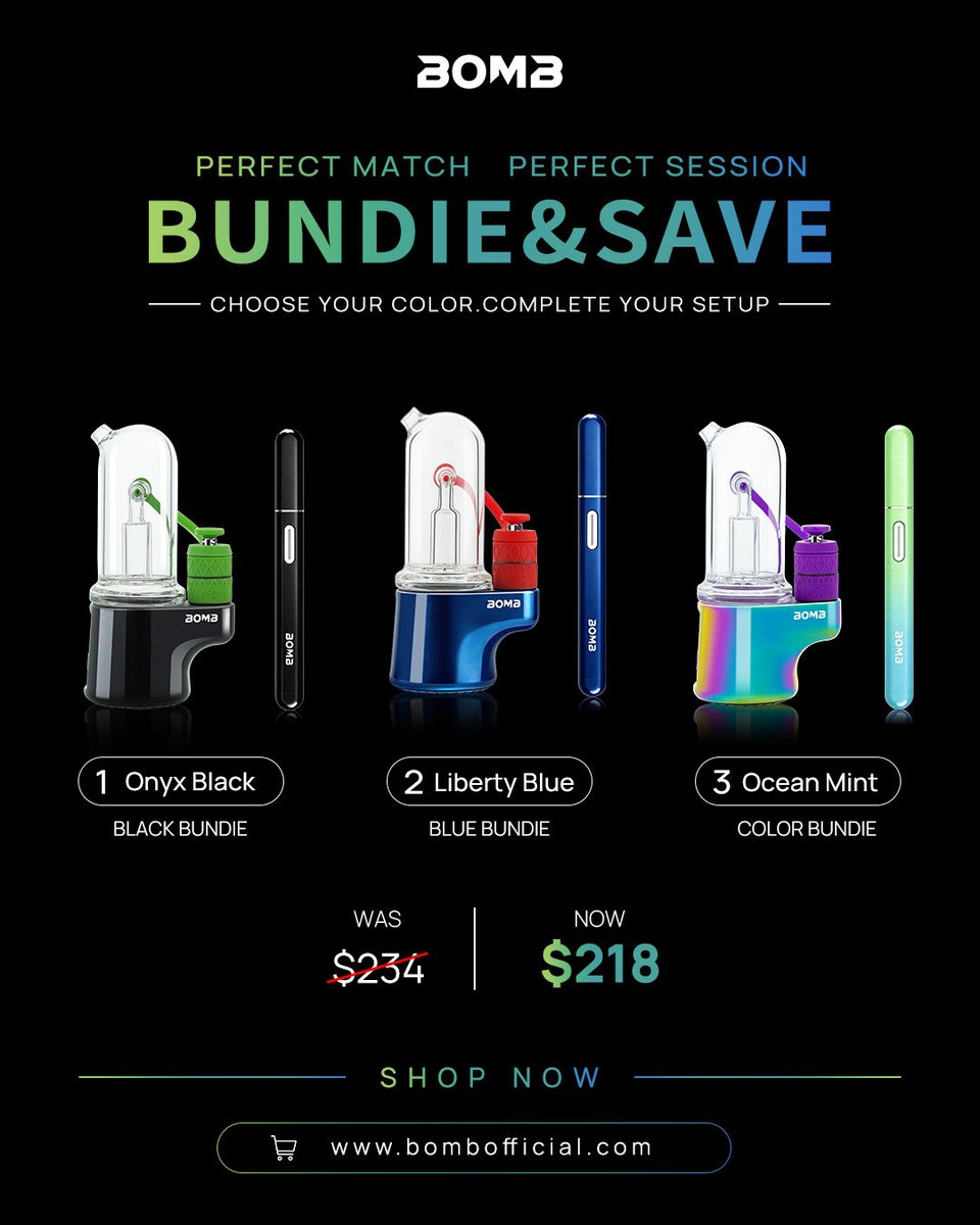 bombofficial__'s tweet photo. Meet the refreshed BOMB Hot Knife in a sleek new high-gloss finish.

🖤 Onyx Black 
💙 Liberty Blue 
🌊 Ocean Mint — a fresh new take.

Pair your Aerix with a matching Hot Knife and save.

Shop the bundle → https://t.co/08oqbzDWZz

#bomberig #Aerix #newarrival https://t.co/UnJ5G86jYq