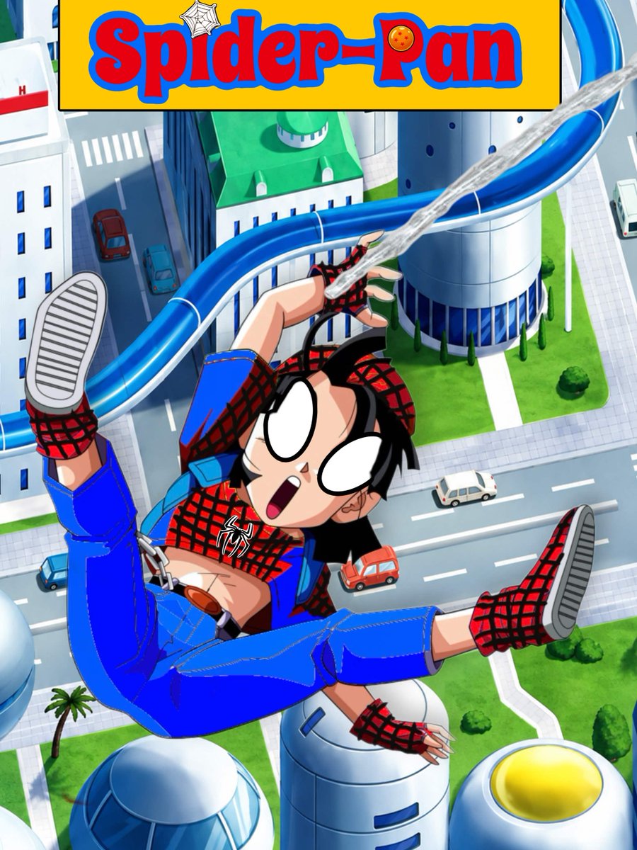 EliseBaughman's tweet photo. It's Spider-PAN in honor of Spider-Man's b'day!😂 

My #voiceover student, Kenny, created Spider-Pan &amp; I had to share it for Spidey's Birthday. I❤️it!

Enjoy!🕸️🐉

Character creation &amp; owner: Toei Animation, Crunchyroll &amp; Sony
Fan Art: Keninthon Delgadillo

#spiderman #dbgtpan https://t.co/zrXiofgbBH