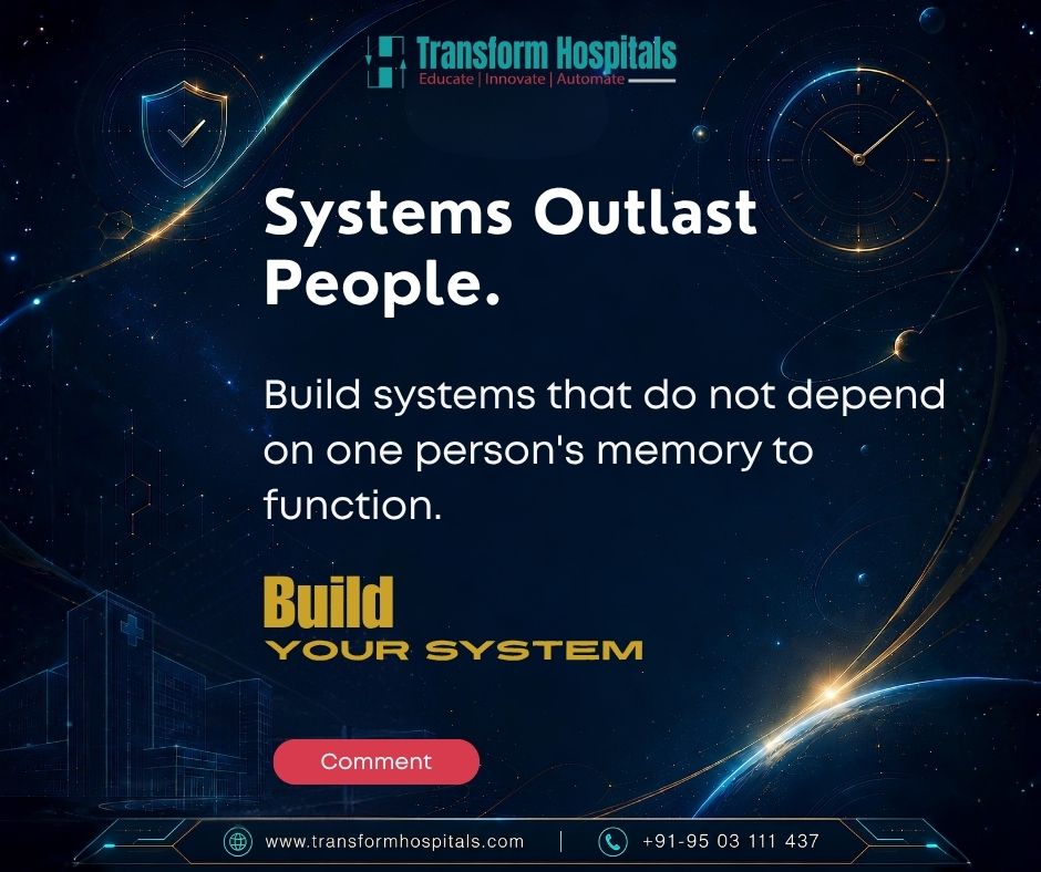 Transform_Hosp's tweet photo. A hospital should run on systems, not memory.
Build processes that work consistently, every day.

📞 +91 99624 16077 | +91 75075 05318

#TransformHospitals #SystemBuilding #HospitalManagement #HospitalTransformation https://t.co/mSbAPdAWTw