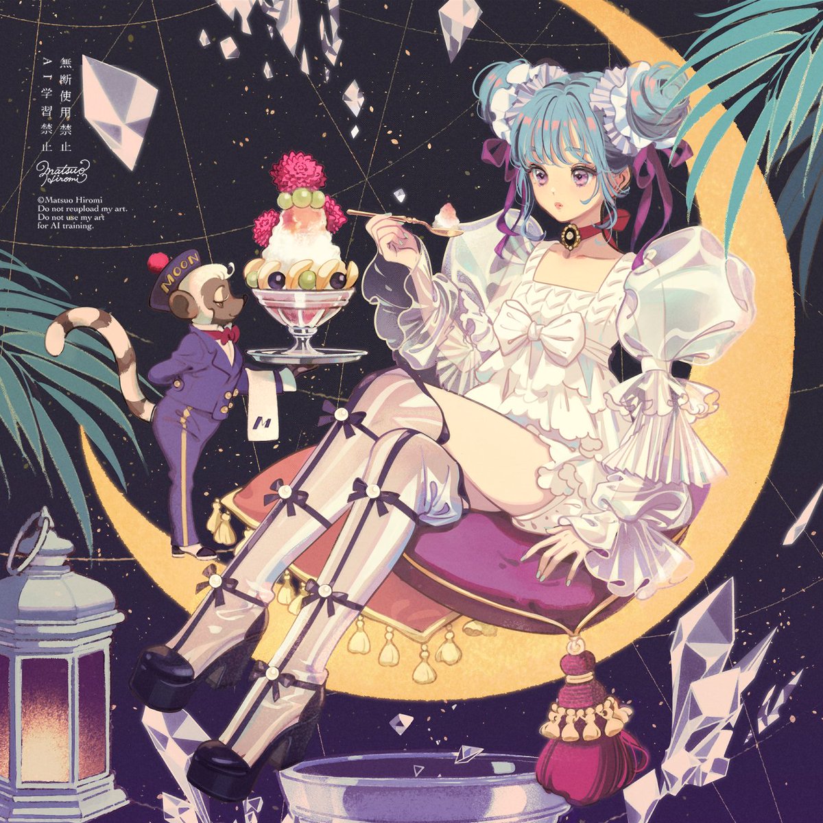 matuo's tweet photo. 🌙🍑🍧 https://t.co/jkoHLV28Yz