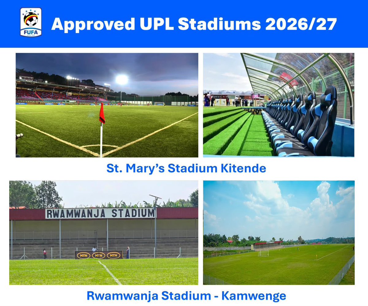 OfficialFUFA's tweet photo. Approved. Ready for new UPL season! 
The sight of 7 stadiums cleared by the FUFA Club Licensing Committee and ready for use in the 2026/27 season.
See you in the stands! 
  #FUFAClubLicensing https://t.co/Bjo08hb9DF