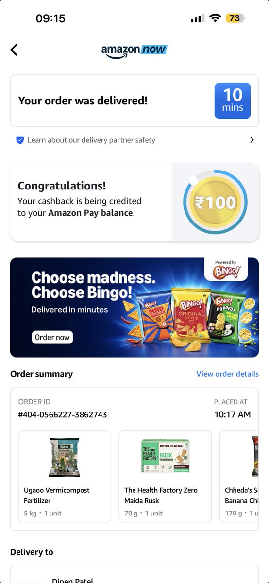 dpnptl87's tweet photo. @AmazonHelp @amazonnow @amazonIN Already connected but no solution. They also don’t know what’s the exact issue. Please dig deep into. After 3 days still shows as being credited. Your team says it shows credited on their side but not added to my side. So technical issue. https://t.co/9PCodXOeAN