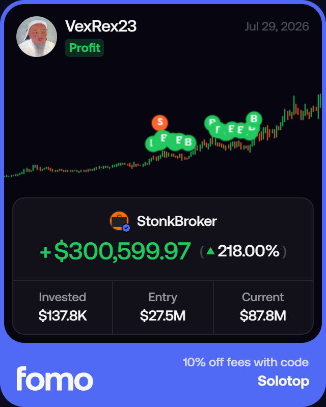 solotop999's tweet photo. Trang web thú vị để ae theo dõi các idol trên 𝕏 trade onchain đây nha.

Gọi vốn: 94m (chưa có token)

Tìm các idol phù hợp với style của mình, học chơi theo họ xem ổn không.

Biết đâu lại tìm được long mạch của cuộc đời 😂

🔗 Link: https://t.co/2NLmB0VZmP
✅ Invite code: Solotop (giảm 10% fee)