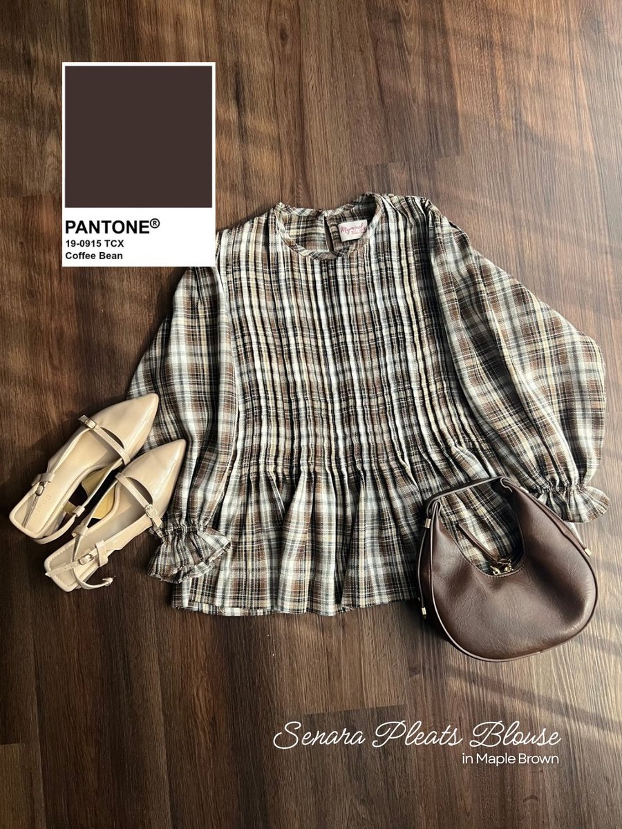 rubahywuebei's tweet photo. Buat yang suka outfit ala vintage girlies 
Blouse plaid ini punya warna earthy yang gampang dipadukan sama rok, jeans, sampai celana bahan 🤎🧸 https://t.co/RgtjNwTAgO