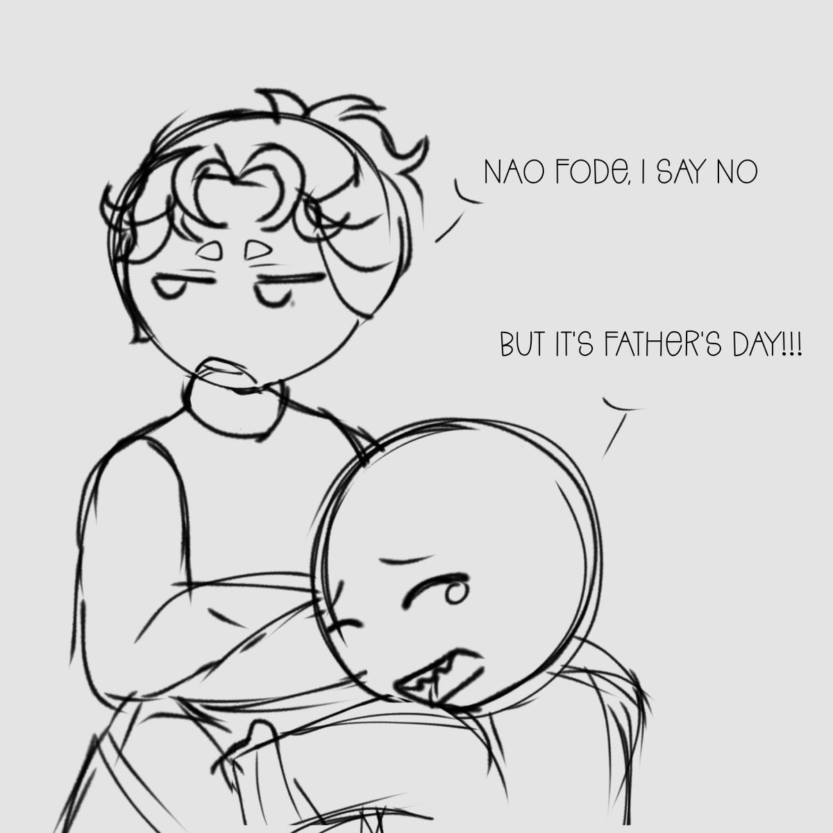 dubusddy's tweet photo. The day before yesterday was Father's Day, I didn't do anything because I literally forgot the date and had no idea for a drawing for Kyomi and her adoptive father (OC from KNY), so I just made this scribble of my persona and Peter. I'll still make a drawing of Kyomi's father. https://t.co/GBgQmmQlmU