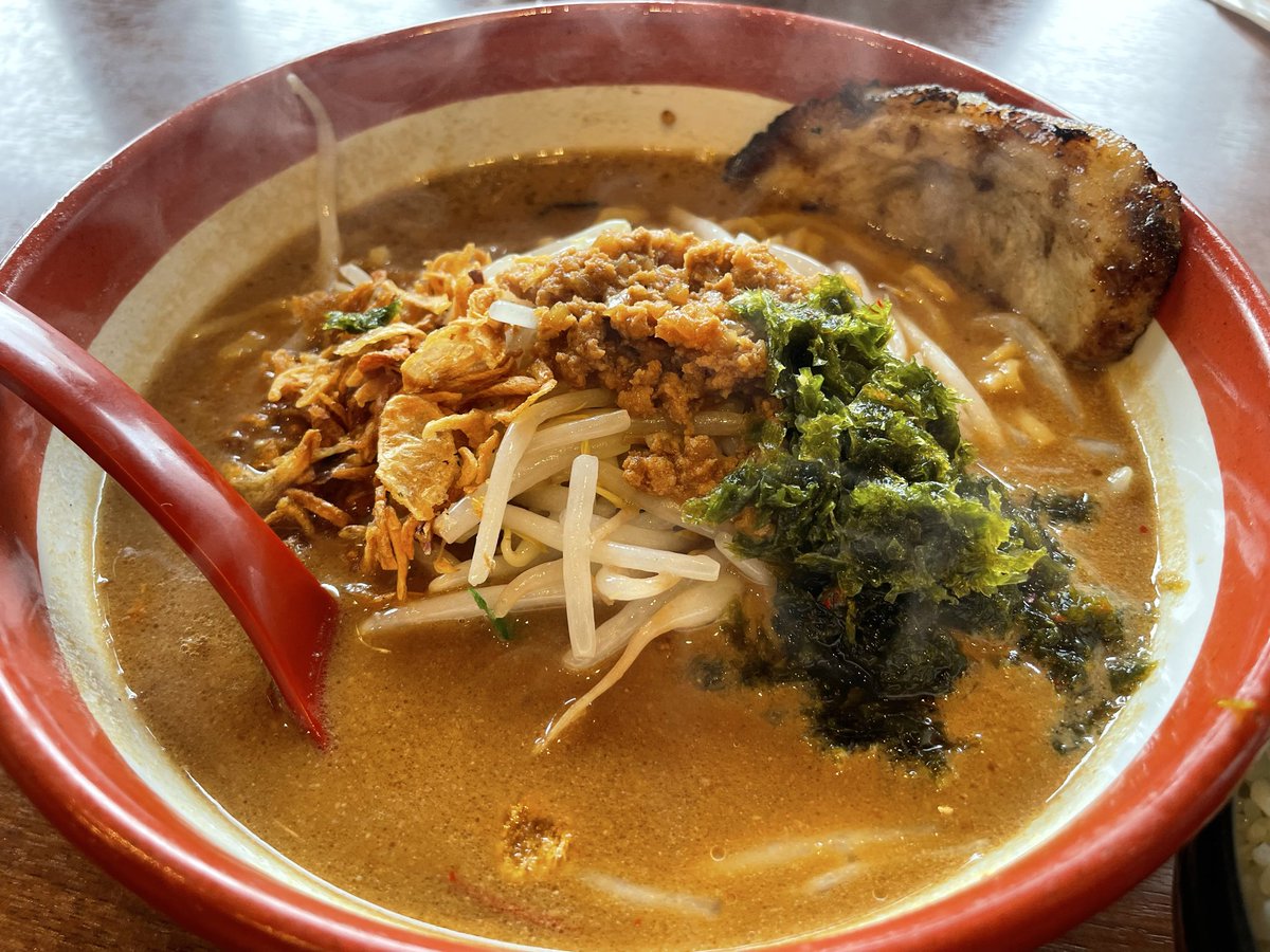 jun1023tommy's tweet photo. 今日は「伊勢味噌」＆「追いメシ」🍜

#門左衛門 https://t.co/SrMxe1P5Eo