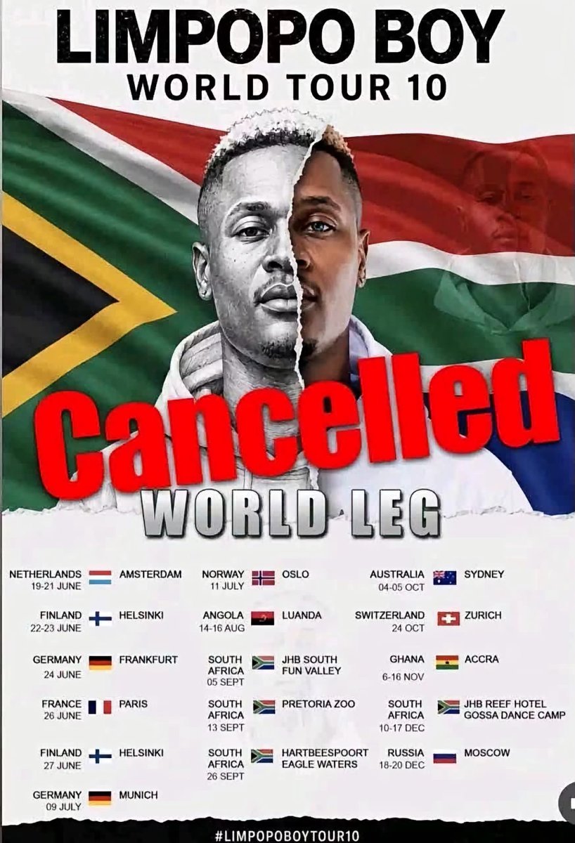 Shadaya_Knight's tweet photo. Proverbs 31: 3 -7 "Don't waste your strength on women. Women destroy kings, so don't waste yourself on them"

Limpopo Boy has been losing one brand deal after the other, now his tour has been cancelled, all because he couldn't control his zip

All because of a lose woman https://t.co/6TrKlNWUDX