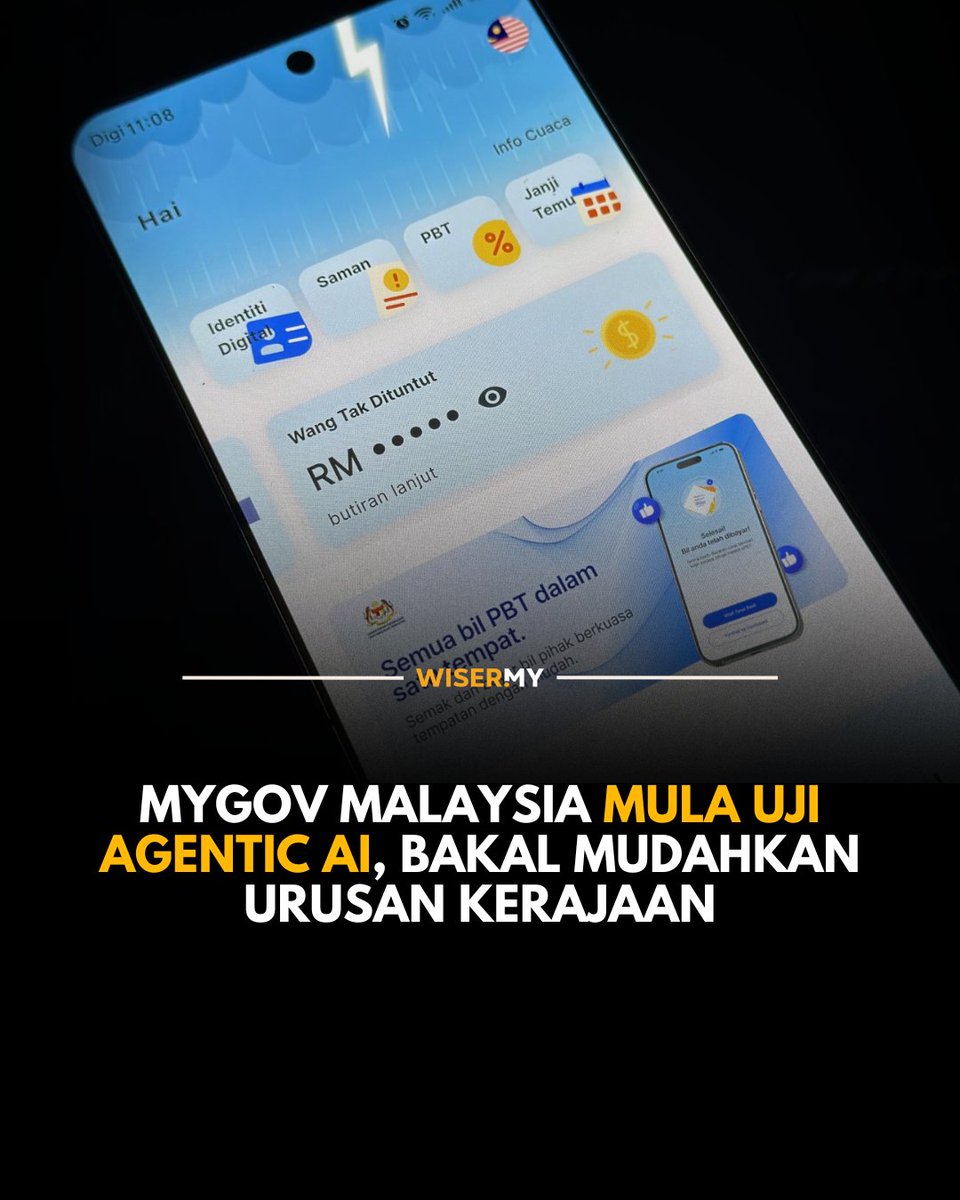 officialwisermy's tweet photo. MyGOV Malaysia kini masuk ke fasa baharu dengan Agentic AI. https://t.co/tgYkbmhIBL