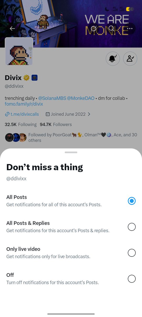 HineedLife's tweet photo. @ddivixx Bullish 🚀 

Notis on king 🙏 https://t.co/iN8moBRLbY