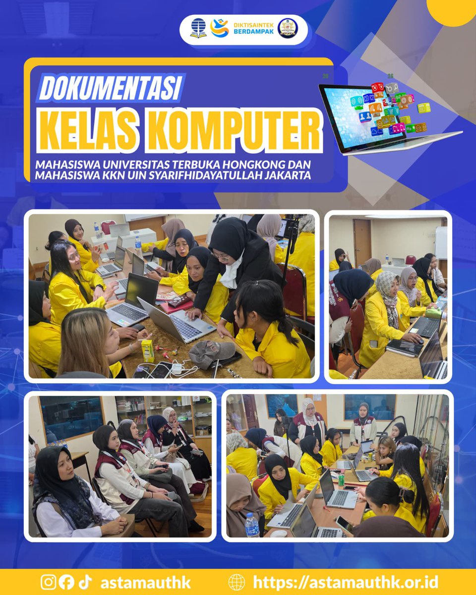 Astamauthk's tweet photo. Hallo sobat Astama UTHK👋🏻

✏️ Dokumentasi Kelas Komputer Mahasiswa Universitas Terbuka Hongkong dan Mahasiswa KKN UIN Syarif Hidayatullah Jakarta  2026
📅 Pelaksanaan : Minggu, 9 Agustus 2026
📍Lokasi : Perpustakaan KJRI Causeway Bay Hongkong https://t.co/KQG0Hp5pZc