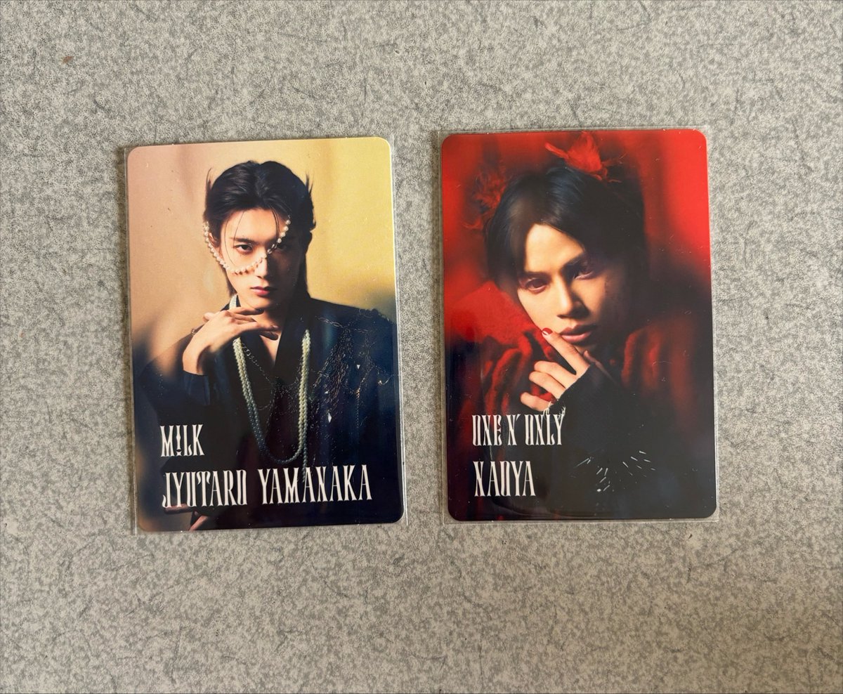 mvm8qbt's tweet photo. EBiDAN Yes! 東京 CD封入トレカ 交換
原因は自分にある。ONE Ｎ’ ONLY M!LK

【譲】
C盤:山中、NAOYA（大）
M!LK盤:山中、佐野（大）

【求】
C盤:武藤、長野（小）＞長野（大）

まとめてお譲り頂ける方優先

都内手渡し、郵送希望です。8/16可
お心当たりのある方はご連絡お待ちしております。 https://t.co/5H7fF96uZv