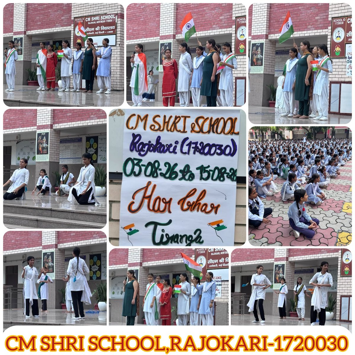 SRajokari's tweet photo. 🇮🇳 Special Morning Assembly  🇮🇳
Celebrating the spirit of patriotism, unity and pride in our National Flag.
Har Ghar Tiranga, Har Dil Tiranga! 🇮🇳
#HGTeducationDelhi #HarGharTiranga
#AzadiKaAmritMahotsav https://t.co/xn1mAE6ZbA