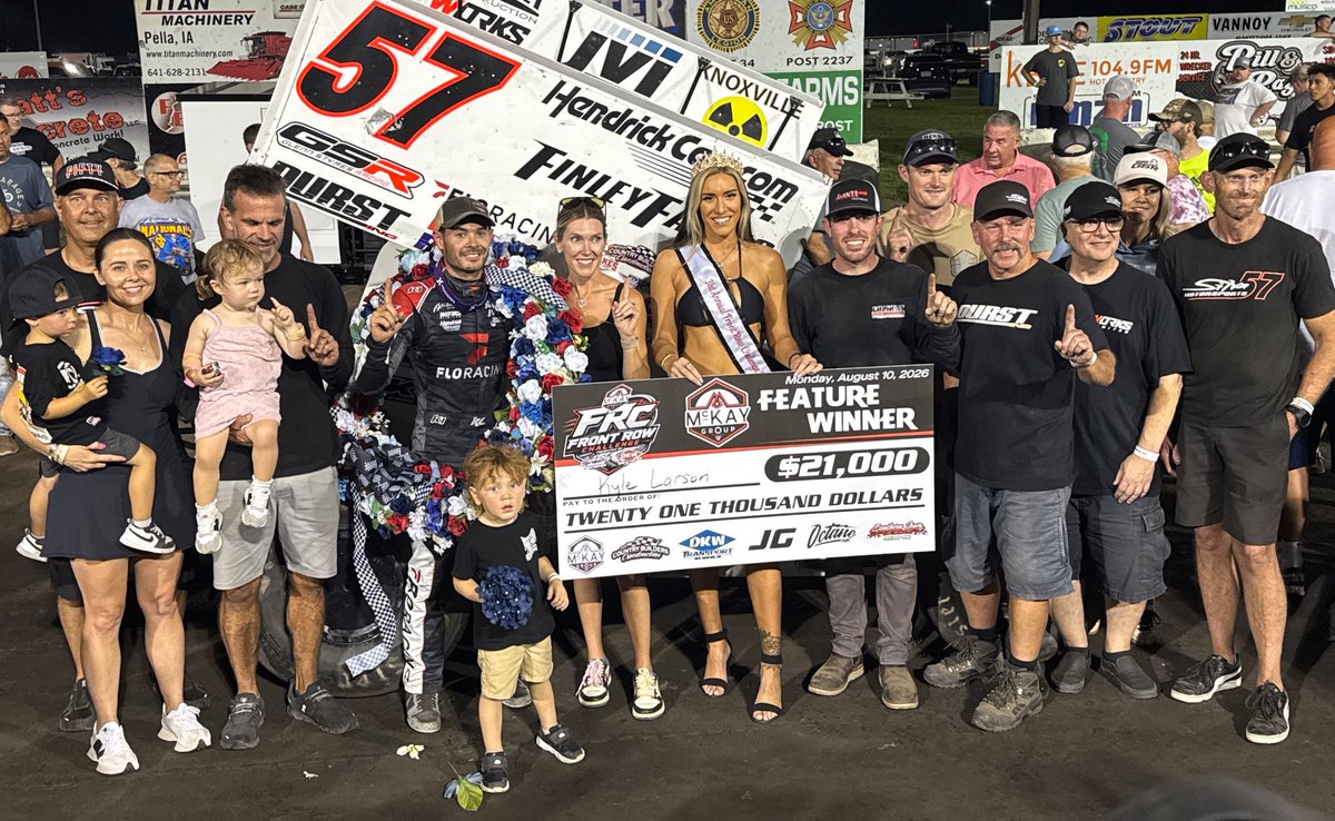 Rob253318's tweet photo. Kyle Larson wins the Front Row Challenge at Southern Iowa Speedway #frontrowchallenge #yungmoney 

Any of the haters need a tissue? https://t.co/SVXtk3fzVh