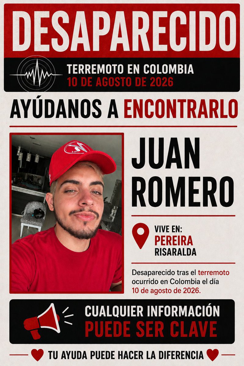 JuanSebax85's tweet photo. ⚠️ Hola amigos, por favor repostear para saber información y ayudar a encontrar a @lachimbaenparo y a @YeyxxDPereira 🙏🏻 https://t.co/trkht80jJd