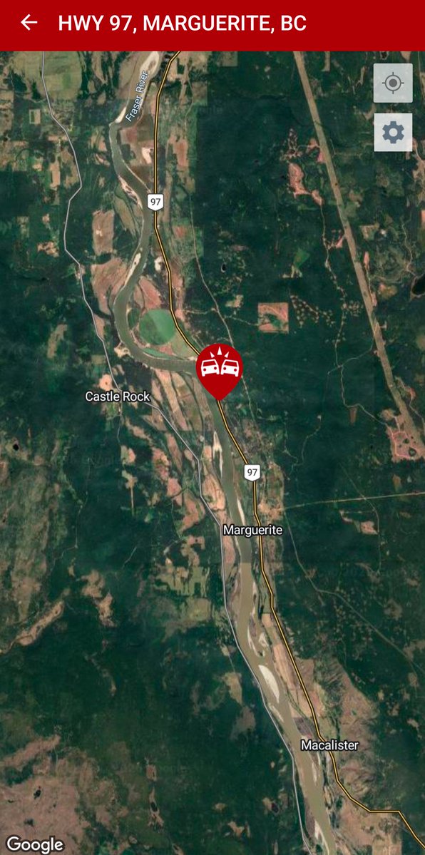 Kamscan's tweet photo. Sounds like a Purolator van involved in a crash on #bchwy97 south of quesnel highway blocked https://t.co/CVoGrDB92w
