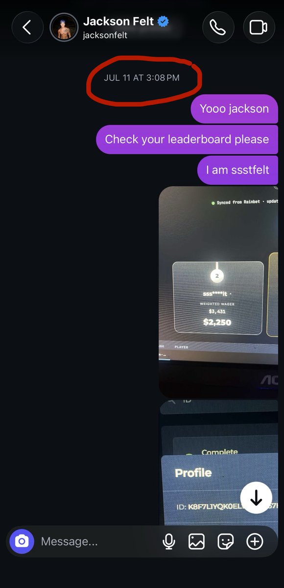 _skolyosis's tweet photo. I don’t mind if KICK and @rainbet doesn’t give a fuck about this as what you’ve said. I’m here to expose you and make an awareness to the people who might play under your code. Exposing a Larper and Attention Seeker streamer 🤡I just wanna get paid by a 1 month old ticket 💀 but you kept avoiding me, so here’s my post 👌