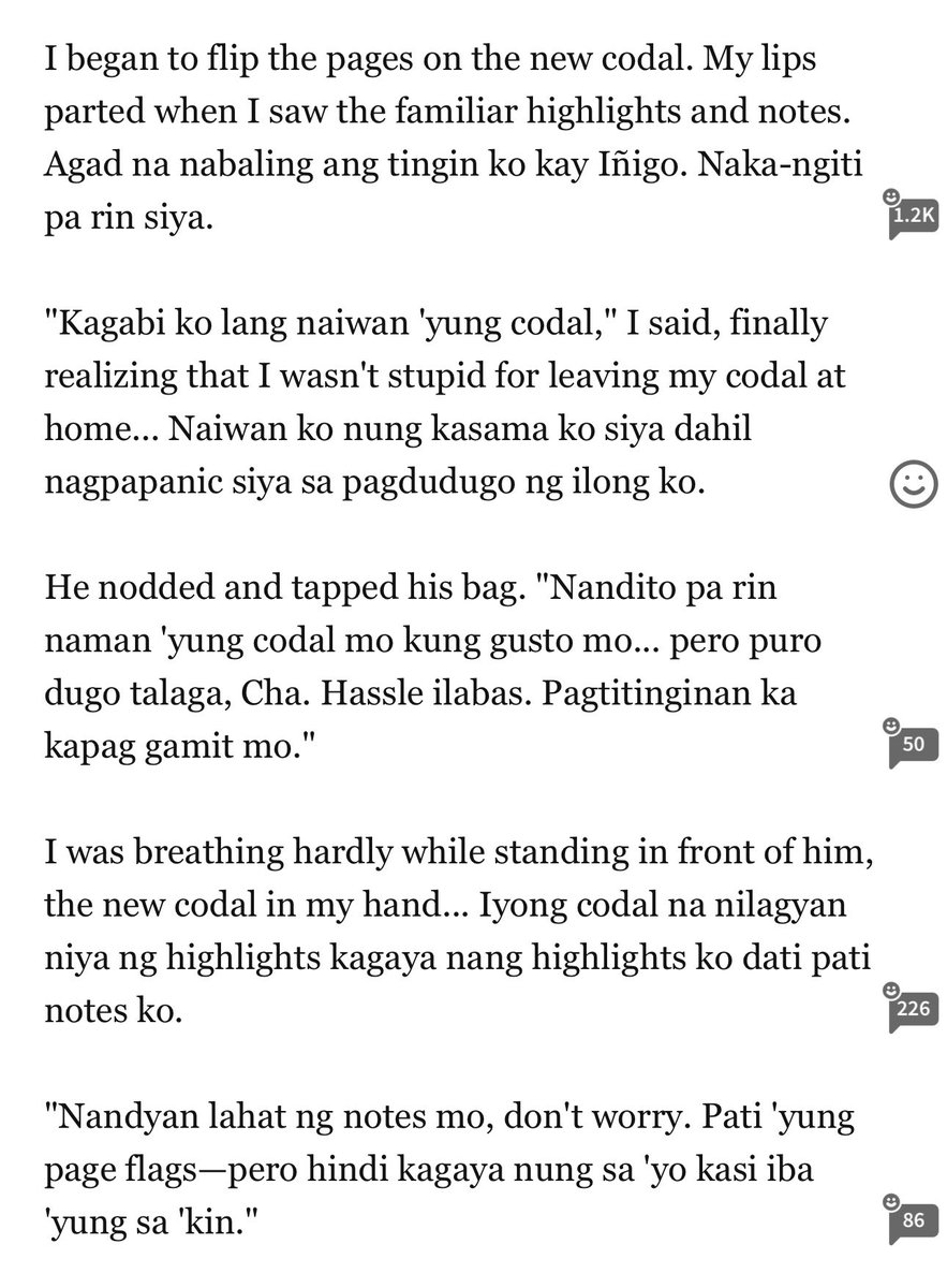 vanaerisdale's tweet photo. Mahal na mahal ko talaga ChaÑigo.
Saan ka makakahanap ng bibilhan ka ng bagong codal kase nadungisan iyong sayo, tapos uulitin niya lahat ng notes, highlights, lahat ng sulat mo? Yung working student siya on top of doing his own reviews pero nagkaoras pa rin siya para lang magawa yan? in one single night?!
Si Iñigo lang yan kay Cha 🫵