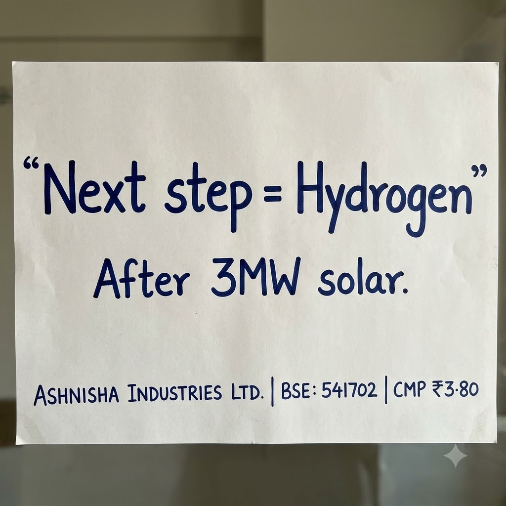 RobinRaja11_'s tweet photo. Renewable energy focus paying off! Ashnisha Industries successfully completed its 3MW solar project and secured key clearances. CMP ₹3.80. #HydrogenMultiBagger https://t.co/EapCZT8oKa